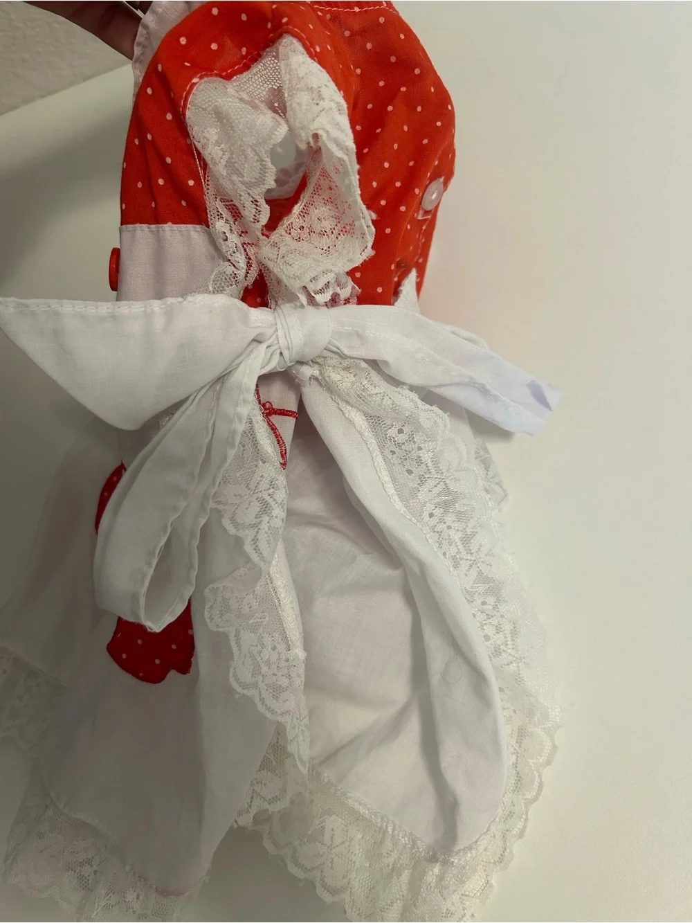 Vintage Strawberry Appliqué Baby Dress